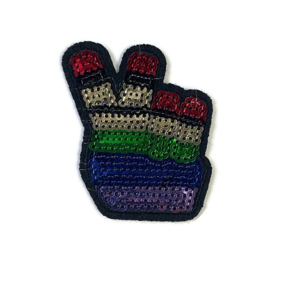 Rainbow Peace LGBT Sequins Patch